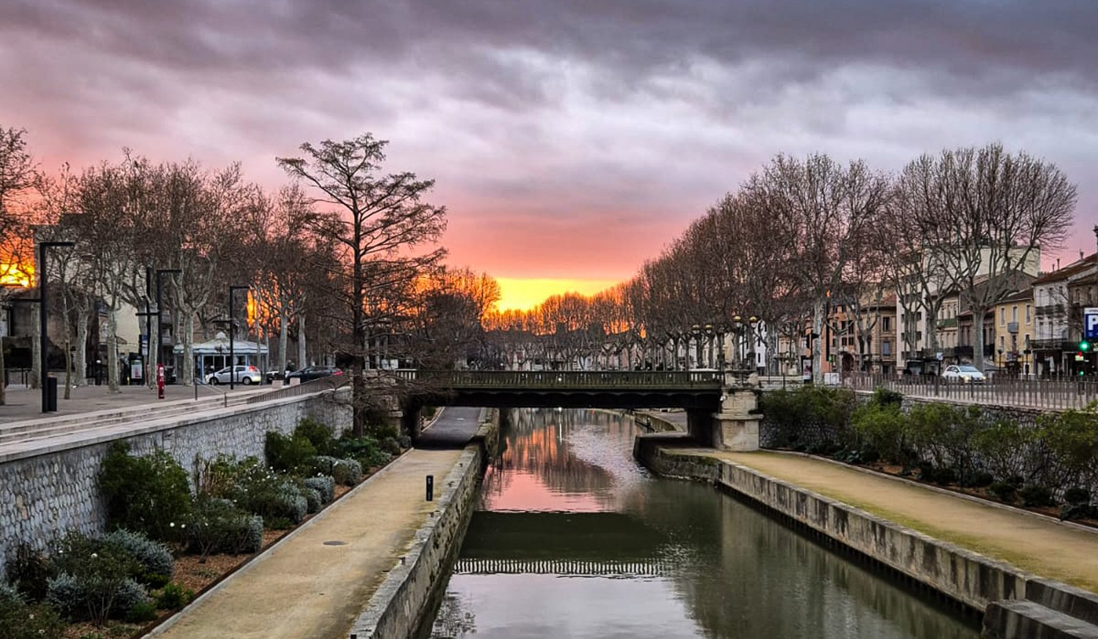 Le Canal de la Robine à Narbonne, classé au patrimoine mondial de l'UNESCO