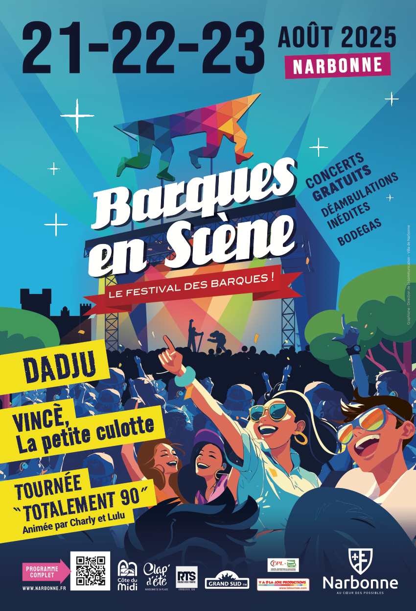 Affiche officielle du festival Barques en Scène à Narbonne