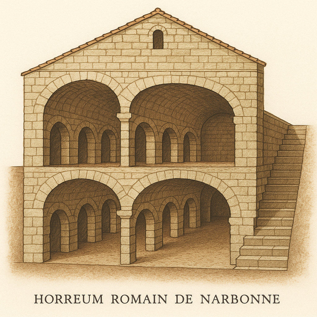 L'Horreum romain de Narbonne, galeries souterraines de Narbo Martius