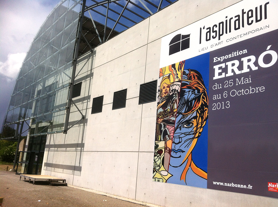 El Teatre Nacional de Narbona 2 Vista exterior d'un espai cultural contemporani a Narbona que acull una exposició d'art d'Erró el 2013